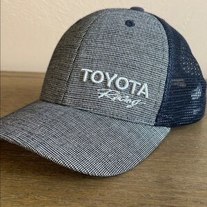 Toyota Racing Trucker  Hat Adjustable Strapback Blue Official Toyota Merchandise